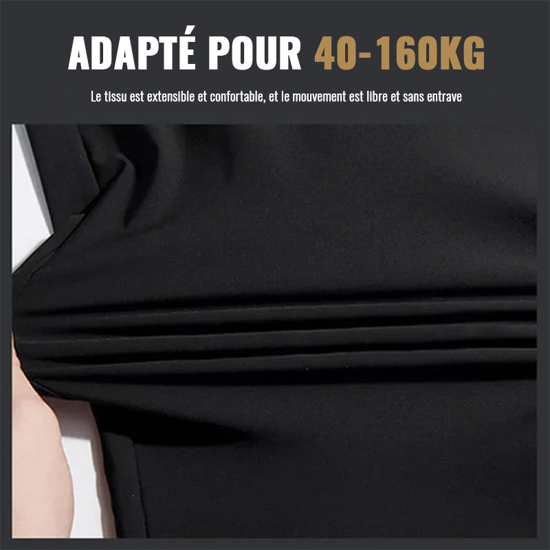 Short extensible en soie glacée grande taille pour hommes