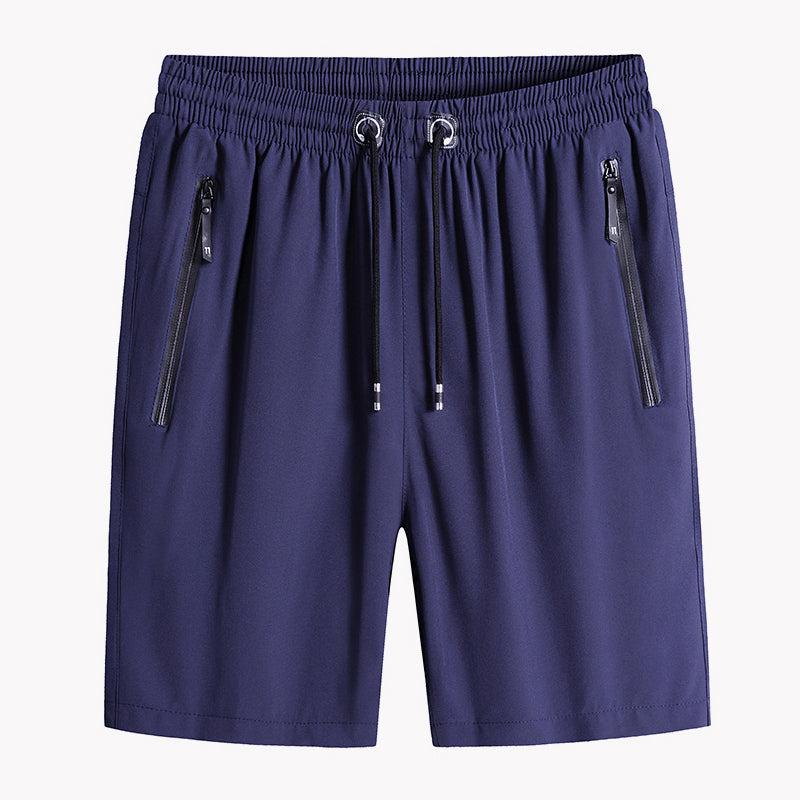 Short extensible en soie glacée grande taille pour hommes