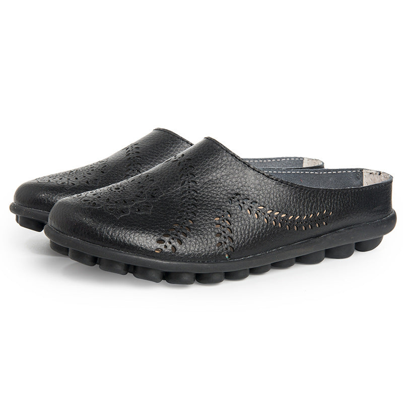 Pantoufles en cuir véritable ultra confortables Roa™