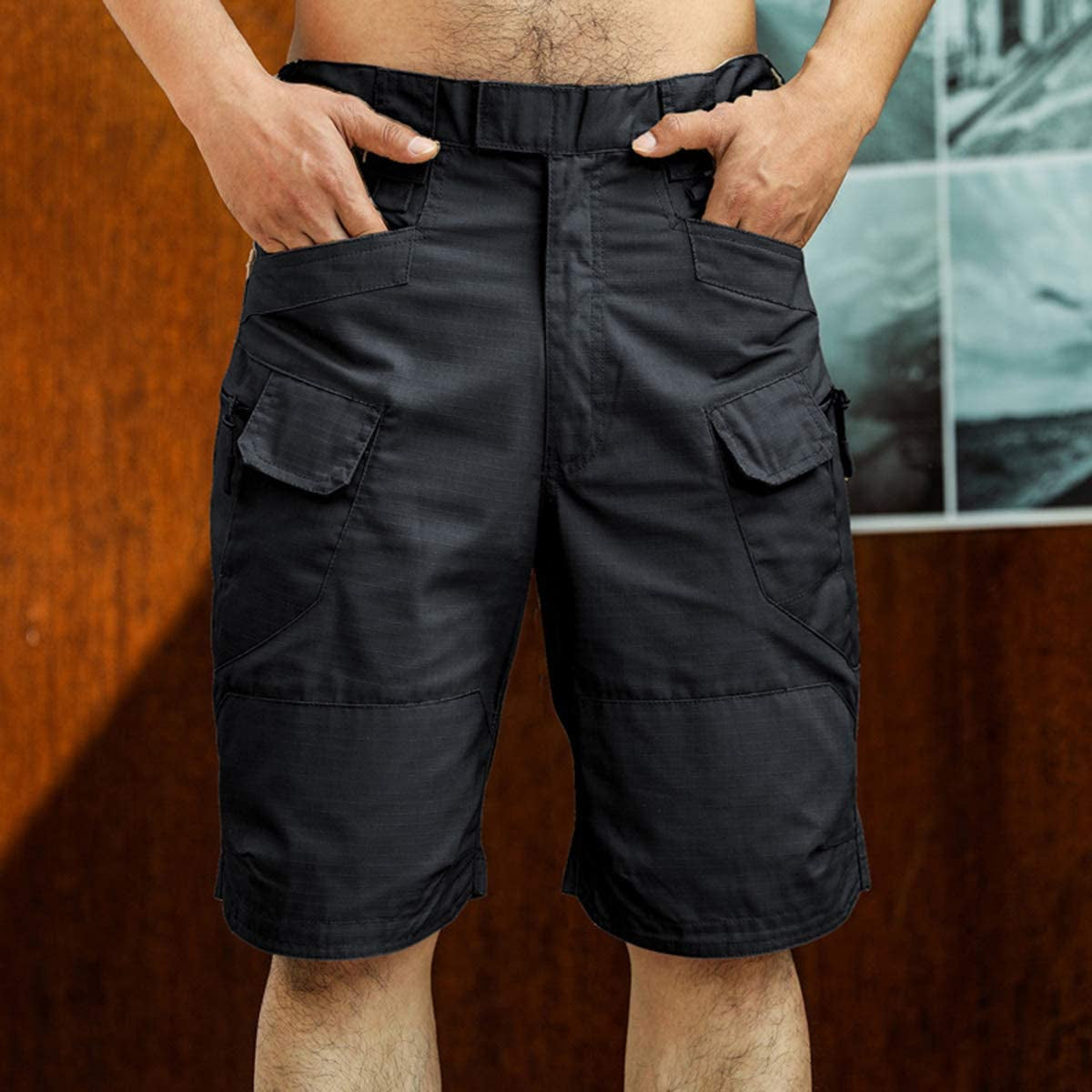 Hautmode - Short cargo tactique pour homme